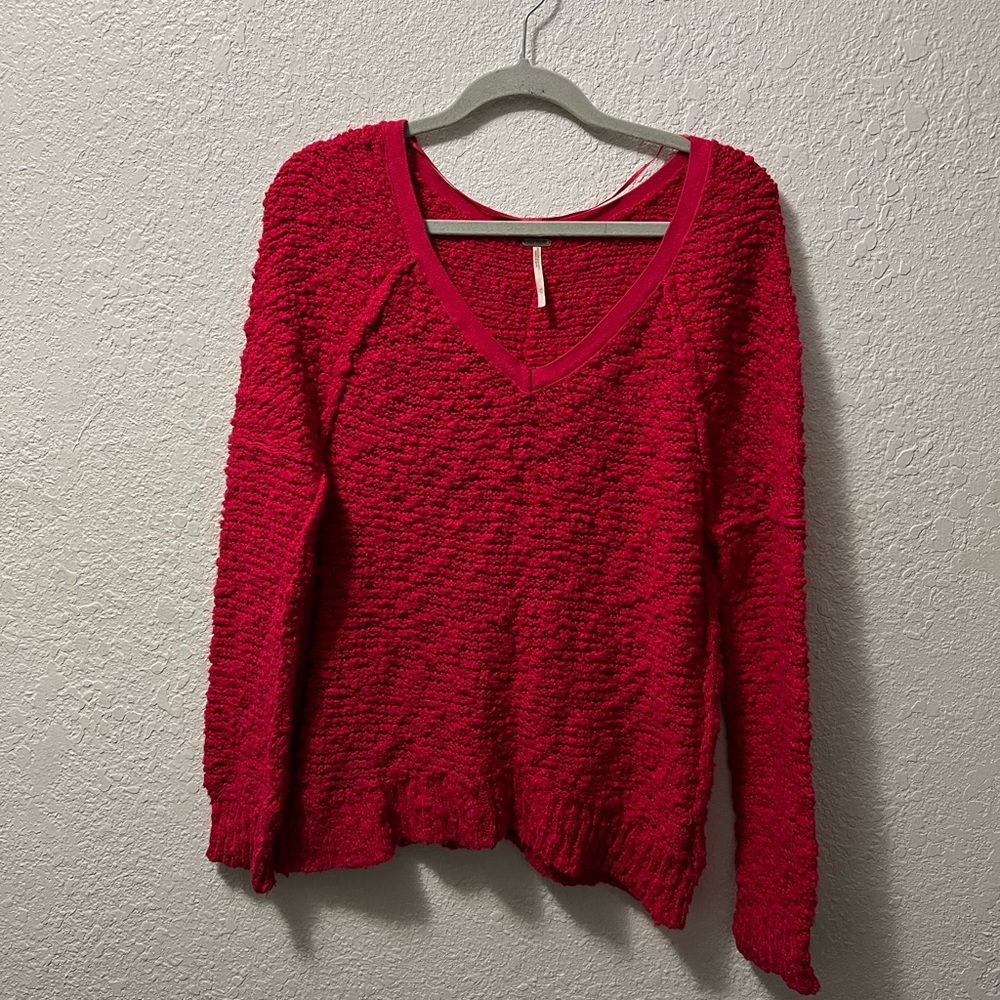 Free People Fuchsia Songbird Sweater - image 2
